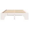vidaXL Bed Frame White 135 x 190 cm Solid Pine Wood