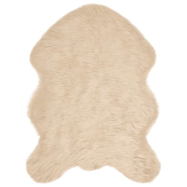 vidaXL Faux Sheepskin Rug Tafalla Beige 80 x 120 cm Polyester