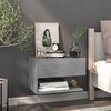 vidaXL Wall-mounted Bedside Cabinet Concrete Grey
