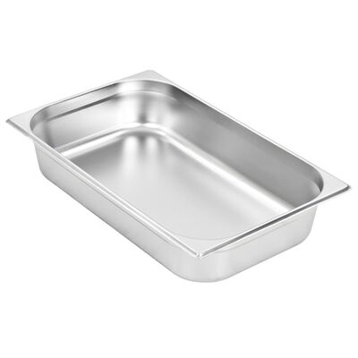 vidaXL Gastronorm Containers 4 pcs GN 1/1 100 mm Stainless Steel