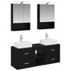 vidaXL Bathroom Furniture Set 5 pcs Black Oak
