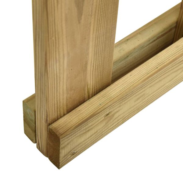 vidaXL Garden Slats Gate Impregnated Pinewood 100x100 cm