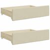 vidaXL Bed Drawers 2 pcs Cream Engineered Wood and Faux Leather