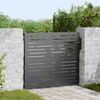 vidaXL Garden Gate with Lock Black 85 x 100 cm Powder-coated steel