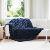 vidaXL Faux Rabbit Fur Blanket 4 pcs Marine Blue 150 x 220 cm