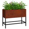 vidaXL Raised Garden Planter Rusty 60 x 26 x 45 cm Weathering Steel