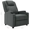 vidaXL Recliner Chair Grey Faux Leather