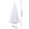 vidaXL Artificial Christmas Tree with Stand White 210 cm PVC and Steel