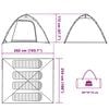 vidaXL Fishing Tent 4-Person Olive Green Quick Release