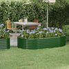 vidaXL Garden Raised Bed Galvanised Steel 175x100x36 cm Green
