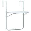vidaXL Hanging Balcony Table White 60x64x83,5 cm Plastic Rattan Look