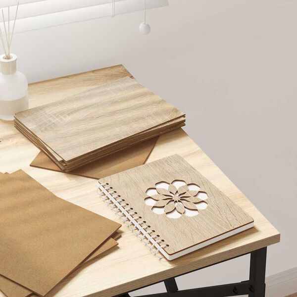 vidaXL Decor Panels 12 pcs Sonoma oak 21 x 30 x 0.3 cm Engineered wood