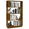 vidaXL Book Cabinet/Room Divider Honey Brown 80x25x132 cm Solid Wood