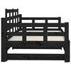 vidaXL Pull-out Day Bed without Mattress Black 2x(90x200) cm