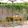 vidaXL Garden Chairs 2 pcs Grey Solid Wood Acacia and Poly Rattan