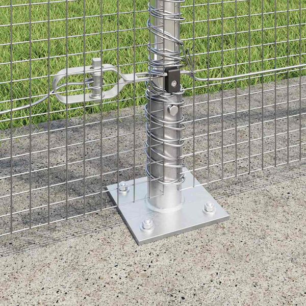 vidaXL Fence Post Silver 25 x 1.4 m (16 x 16 mm mesh) Steel
