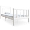 vidaXL Bed Frame without Mattress White Solid Wood 90x200 cm (810068+814075)