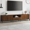 vidaXL TV Cabinet with Drawer Brown Oak 200x25x44 cm Engineered Wood
