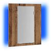 vidaXL LED Bathroom Mirror Cabinet Old Wood 40x12x45 cm Engineered Wood
