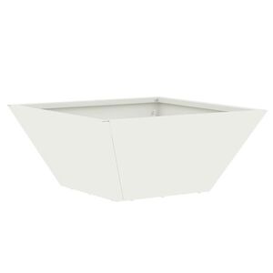 vidaXL Garden Planter White 35 x 35 x 15 cm Cold-rolled Steel
