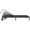 vidaXL Sunbed Reclining 1-person Black 206 x 115 x 75 cm Poly Rattan