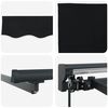 vidaXL Retractable Awning Black 450 x 300 cm Polyester and Metal