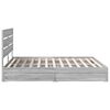 vidaXL Storage Bed Grey Sonoma 200 x 200 cm Engineered Wood