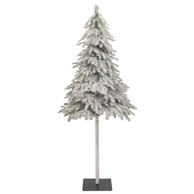 vidaXL Artificial Christmas Tree 300 LEDs&Ball Set&Flocked Snow 210 cm