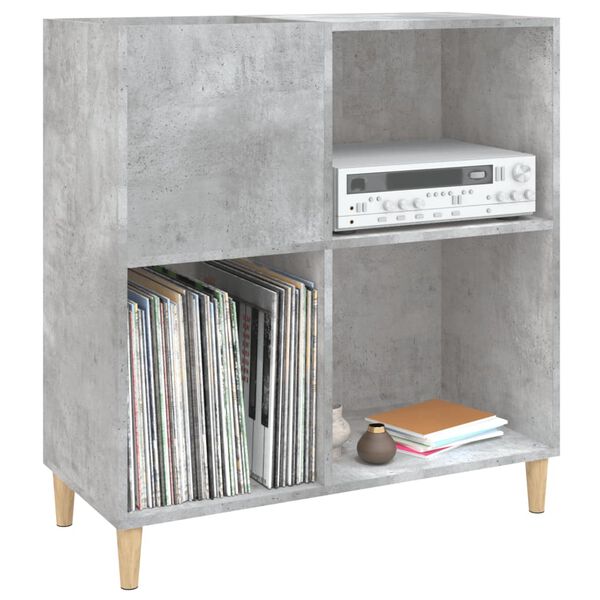 vidaXL Record Cabinet Concrete Grey 84.5x38x89 cm Engineered Wood