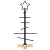 vidaXL Metal Christmas Tree with Stand Black 60 cm Powder-coated steel