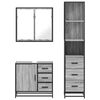 vidaXL 3 Piece Bathroom Furniture Set Grey Sonoma Engineered Wood