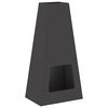 vidaXL Fire Bowl Black 50 x 35 x 100 cm Weathering Steel