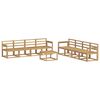vidaXL Outdoor Sofa Set 9 pcs White 59 x 59 x 37 cm Solid Acacia Wood