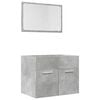 vidaXL 2 Piece Bathroom Furniture Set Concrete Grey Engineered Wood