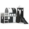 vidaXL Bunk Bed without Mattress with Slide White and Black 90x200 cm