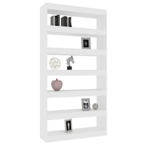 vidaXL Book Cabinet/Room Divider White 100x30x198 cm Engineered wood