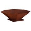 vidaXL Fire Pit Rusty 50 x 50 x 15.5 cm Weathering Steel