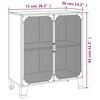 vidaXL Storage Cabinet Grey 72x36x82 cm Metal and MDF
