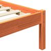 vidaXL Bed Frame Wax Brown 205.5 x 185.5 x 100 cm Solid Pine Wood