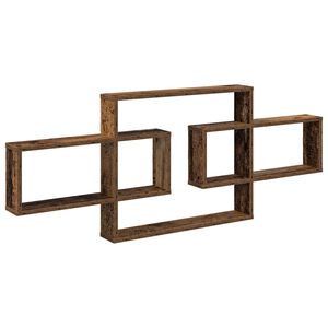 vidaXL Wall Shelf Old Wood 130 x 10 x 50 cm Engineered Wood