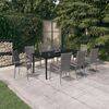 vidaXL 9 Piece Garden Dining Set Grey and Black