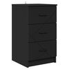 vidaXL Bedside Cabinet Black 38 x 38 x 66 cm Engineered wood