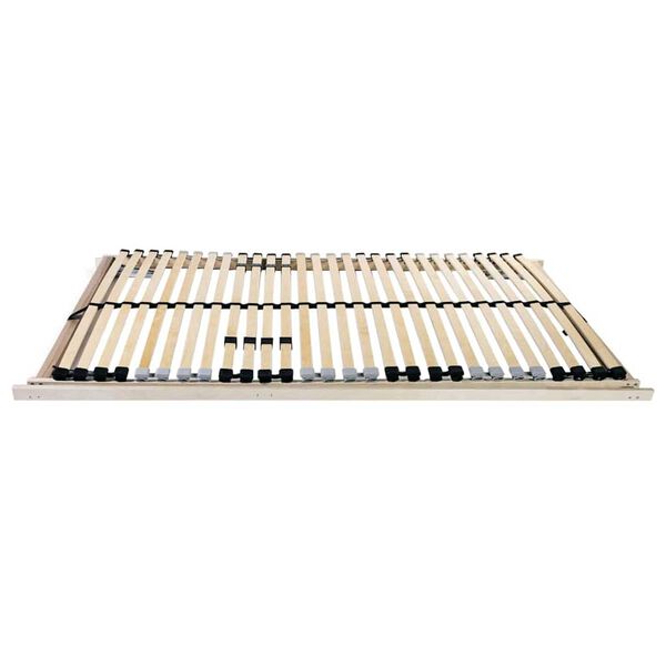 vidaXL Slatted Bed Base Brown 140 x 190 cm Solid Beech Wood