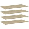 vidaXL Bookshelf Boards 4 pcs Sonoma Oak 100x50x1,5 cm Engineered Wood