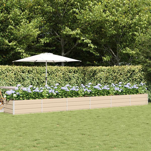 vidaXL Planter Ivory 600 x 80 x 45 cm Steel