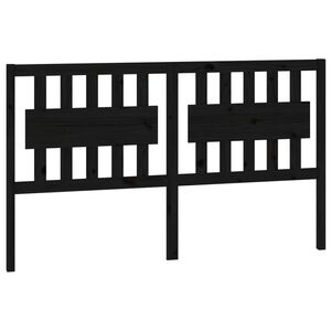 vidaXL Bed Headboard Black 155.5x4x100 cm Solid Wood Pine