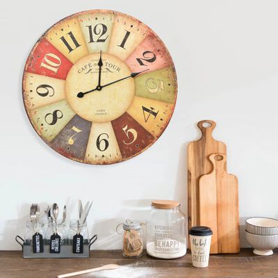 vidaXL Vintage Wall Clock Colourful 60 cm