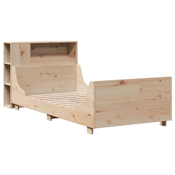 vidaXL Bed Frame without Mattress 75x190 cm Small Single Solid Wood Pine