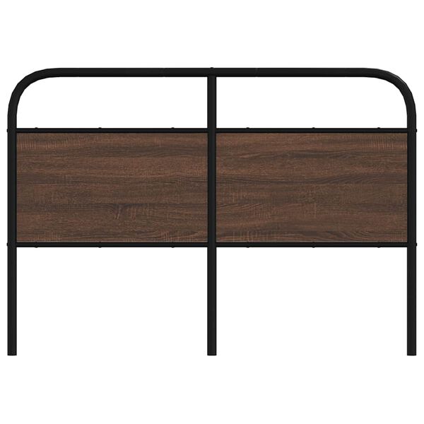 vidaXL Headboard Brown Oak 120 cm Steel and Engineered Wood