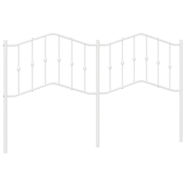 vidaXL Metal Replace Headboard White 180 cm